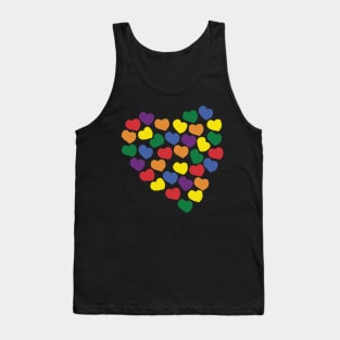 Rainbow Heart Valentine Tank Top